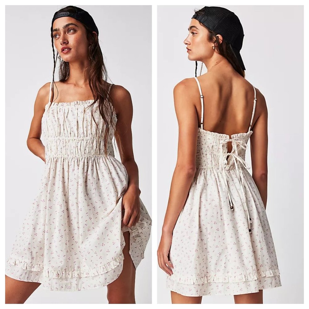 Free People Gabby Cotton Floral Mini Sundress